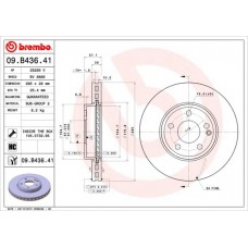 09.B436.41 BREMBO Гальмівний диск