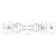 DRS6023.00 OPEN PARTS Привідний вал