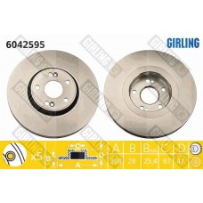 6042595 GIRLING Гальмівний диск