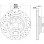 8DD 355 122-551 HELLA PAGID Гальмівний диск