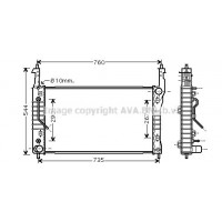 OLA2424 AVA QUALITY COOLING Радіатор охолодження двигуна