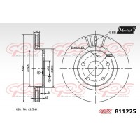 811225 MAXTECH Гальмівний диск