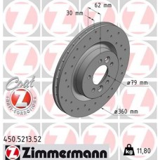 450.5213.52 ZIMMERMANN Гальмівний диск