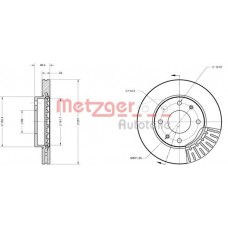 6110433 METZGER Гальмівний диск
