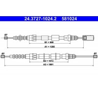 24.3727-1024.2 ATE Тросик, cтояночный тормоз