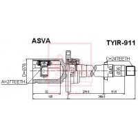 TYIR-911 ASVA Шарнирный комплект, Привідний вал