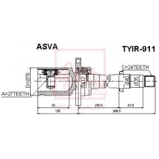 TYIR-911 ASVA Шарнирный комплект, Привідний вал