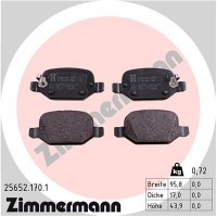 25652.170.1 ZIMMERMANN Комплект гальмівних колодок дисковий гальм