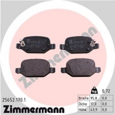 25652.170.1 ZIMMERMANN Комплект гальмівних колодок дисковий гальм