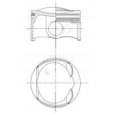 028 PI 00156 000 MAHLE Поршень