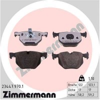 23447.970.1 ZIMMERMANN КомплеК т гальмівних колодок, дискове гальмо