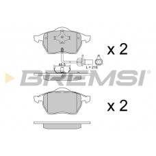BP2516 BREMSI Комплект гальмівних колодок дисковий гальм