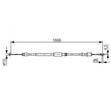 1 987 482 032 BOSCH Тросик, cтояночный тормоз