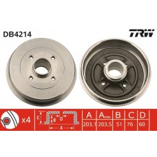 DB4214 TRW Гальмівний барабан