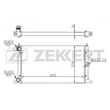 MK-1068 ZEKKERT Радіатор охолодження двигуна