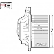 DEA41015 DENSO Вентилятор салону