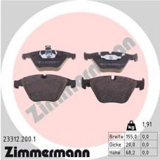 23312.200.1 ZIMMERMANN Комплект гальмівних колодок дисковий гальм