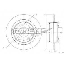 TX 71-58 TOMEX Brakes Гальмівний диск