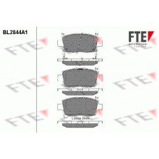 BL2844A1 FTE Комплект гальмівних колодок дисковий гальм
