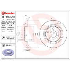 08.B351.11 BREMBO Гальмівний диск