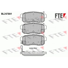 BL2478A1 FTE Комплект гальмівних колодок дисковий гальм