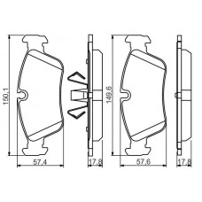 0 986 495 276 BOSCH Комплект гальмівних колодок дисковий гальм