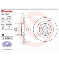 08.D883.11 BREMBO Гальмівний диск