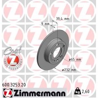 600.3253.20 ZIMMERMANN Гальмівний диск