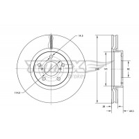 TX 73-23 TOMEX Brakes Гальмівний диск