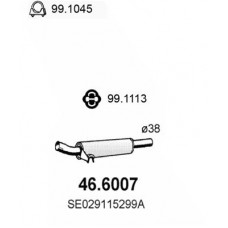 46.6007 ASSO Середній глушник вихлопних газів