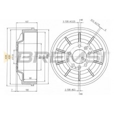 CR5729 BREMSI Гальмівний барабан