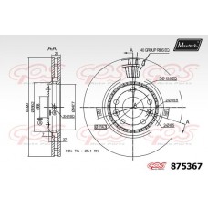 875367 MAXTECH Гальмівний диск