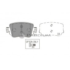 P1-1552 ASHUKI by Palidium Комплект гальмівних колодок дисковий гальм
