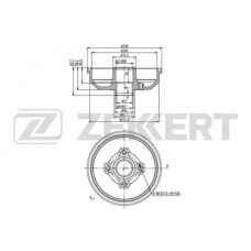 BS-5208 ZEKKERT Гальмівний барабан