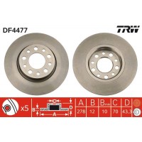 DF4477 TRW Гальмівний диск