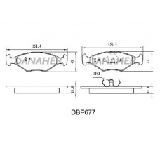 DBP677 DANAHER Комплект гальмівних колодок дисковий гальм