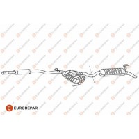E12840P EUROREPAR Глушник вихлопних газів кінцевий