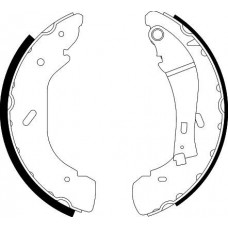 8DB 355 001-961 HELLA PAGID Комплект гальмівних колодок