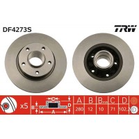 DF4273S TRW Гальмівний диск