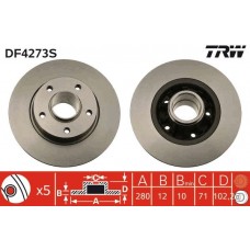 DF4273S TRW Гальмівний диск