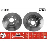 DF3092 TRW Гальмівний диск