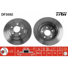 DF3092 TRW Гальмівний диск