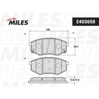 E400658 MILES Комплект гальмівних колодок дисковий гальм