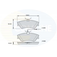 CBP11539 COMLINE КомплеК т гальмівних колодок, дискове гальмо