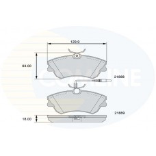 CBP11539 COMLINE КомплеК т гальмівних колодок, дискове гальмо