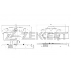 BS-1145 ZEKKERT Комплект гальмівних колодок дисковий гальм