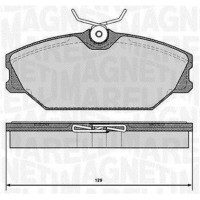 363916060377 MAGNETI MARELLI Комплект гальмівних колодок дисковий гальм