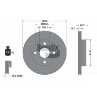BDS1102 BENDIX Braking Гальмівний диск