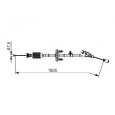 1 987 482 795 BOSCH Тросик, cтояночный тормоз