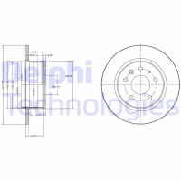 BG2240 DELPHI Гальмівний диск
